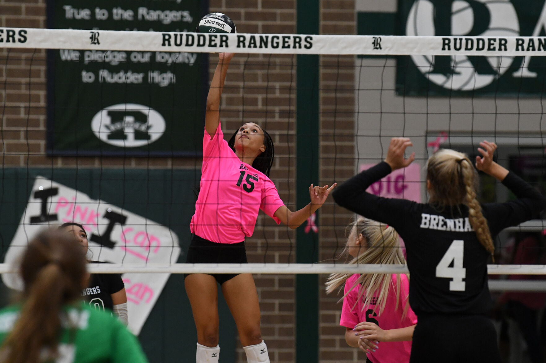 Rudder vs. Brenham volleyball